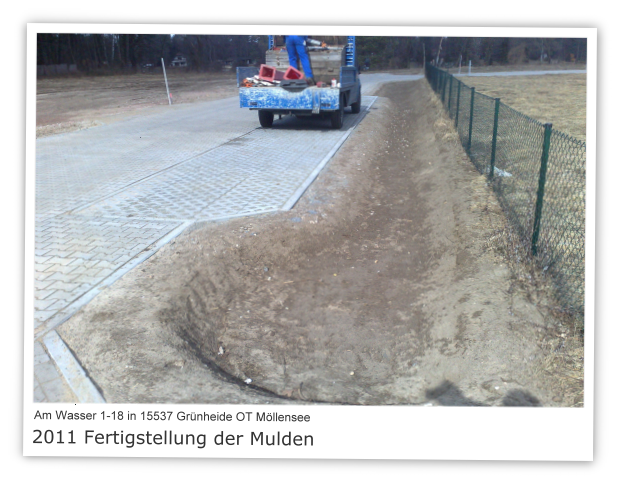Am Wasser 1-18 in 15537 Gnheide OT Mllensee Bild 14 - Fertigstellung der Mulden