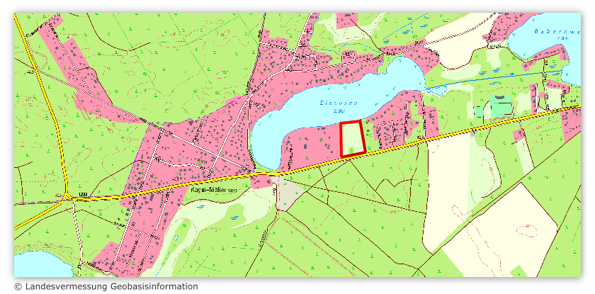 Am Wasser 1-18 in Grnheide - Karte