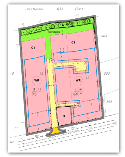Benauungsplan an der Erkner Strasse in 15537 Grnheide