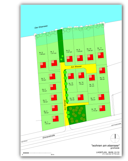 Lageplan Am Wasser 1-18 in 15537 Grnheide